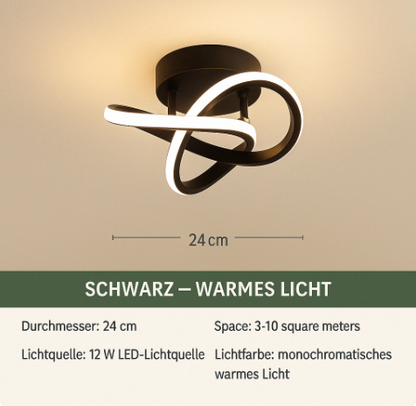 LED Deckenleuchte modern – Designer Deckenlampe für Wohnzimmer/Schlafzimmer, energiesparende Innenbeleuchtung, 3 Farben verfügbar
