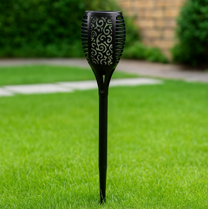Solar Gartenfackel LED mit Flammen-Effekt | Solarleuchte Außen für Garten & Terrasse | IP65 Wasserdicht Deko Lampe
