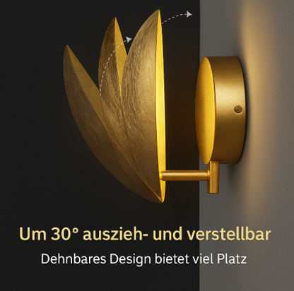 LED Wandleuchte Gold – Moderne schwenkbare Designlampe 30° verstellbar für Wohnzimmer & Schlafzimmer