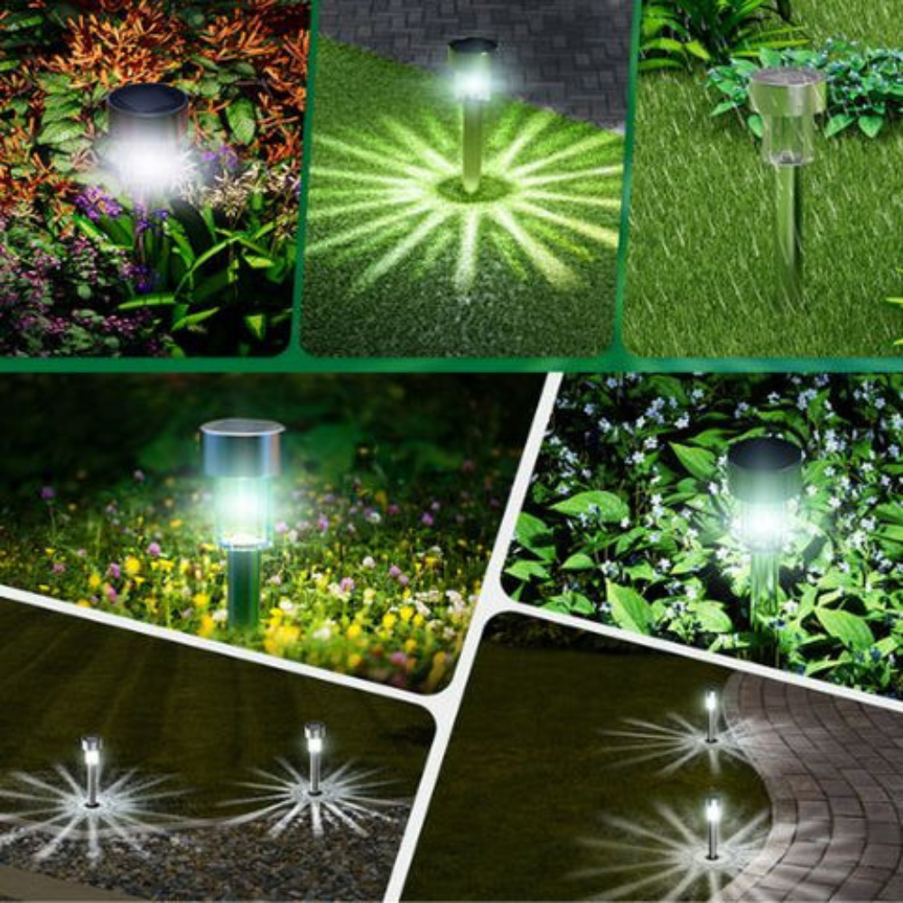 Solar LED Gartenlampe – Außenleuchte Solar für Garten, Weg & Einfahrt, warmweiß, wasserdicht, automatische Dämmerung, Solar Wegbeleuchtung