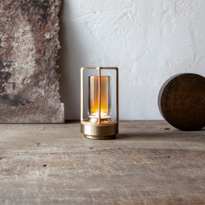 Kabellose dimmbare LED Tischlampe – Design Ambientelampe mit Akku und warmweißem Licht