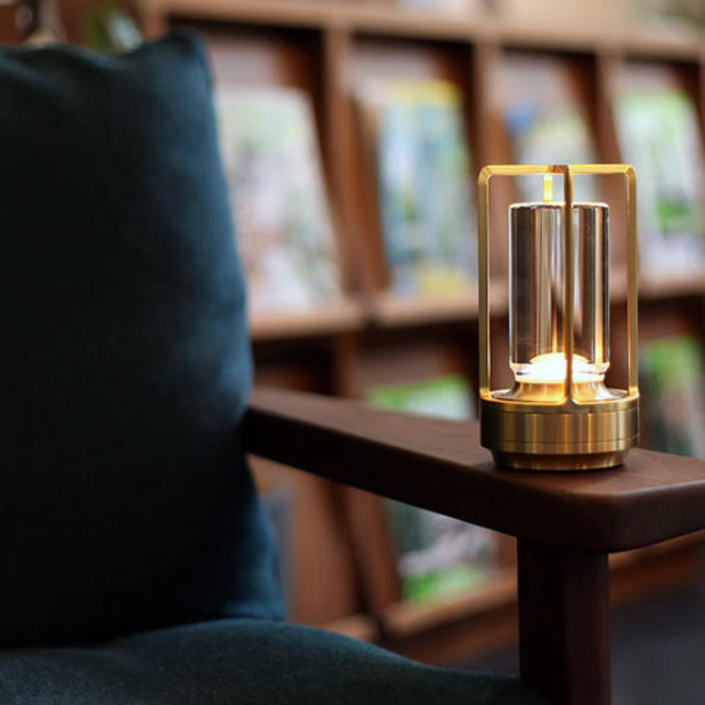 Kabellose dimmbare LED Tischlampe – Design Ambientelampe mit Akku und warmweißem Licht