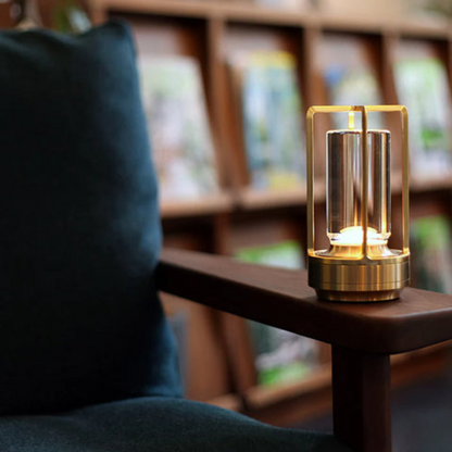Kabellose dimmbare LED Tischlampe – Design Ambientelampe mit Akku und warmweißem Licht