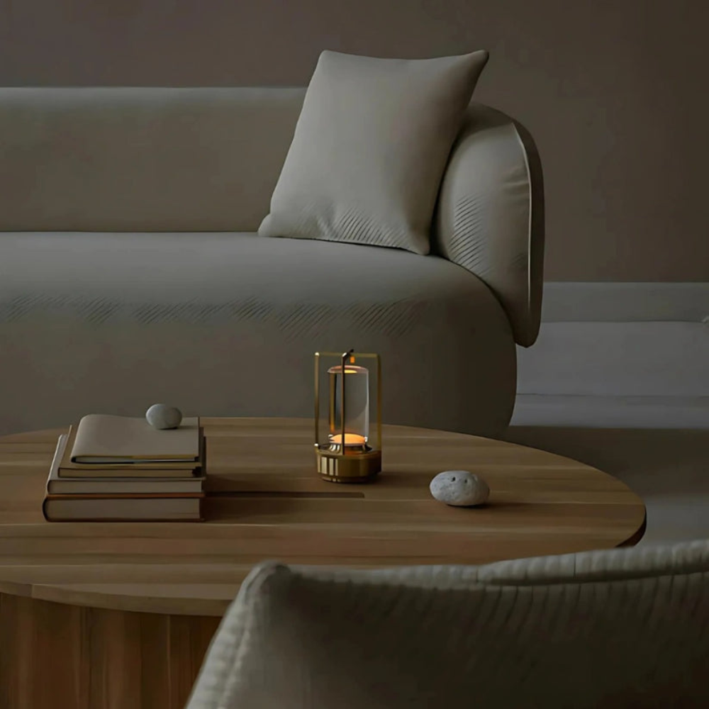 Kabellose dimmbare LED Tischlampe – Design Ambientelampe mit Akku und warmweißem Licht
