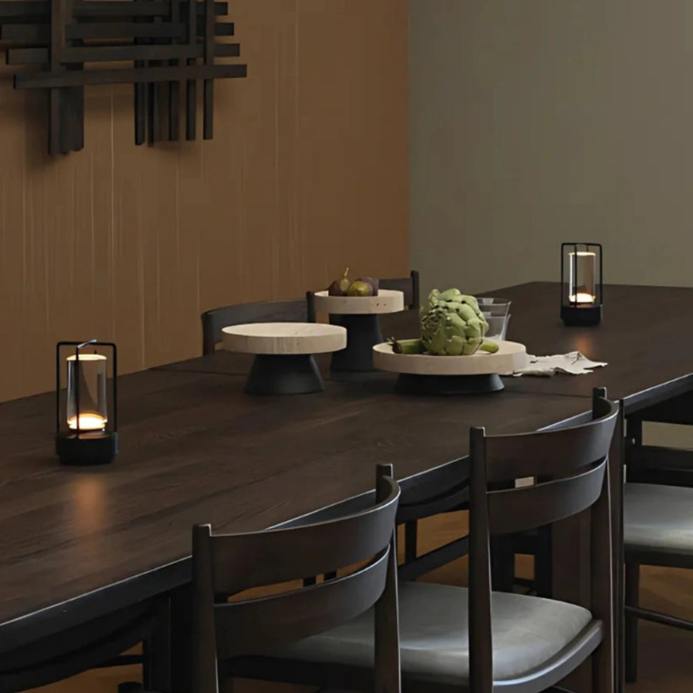 Kabellose dimmbare LED Tischlampe – Design Ambientelampe mit Akku und warmweißem Licht