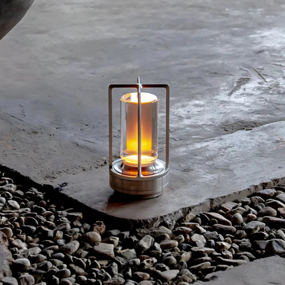Kabellose dimmbare LED Tischlampe – Design Ambientelampe mit Akku und warmweißem Licht