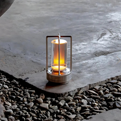Kabellose dimmbare LED Tischlampe – Design Ambientelampe mit Akku und warmweißem Licht