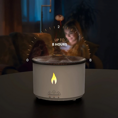 Aroma Diffuser mit Flammeneffekt 350ml – Ultraschall Luftbefeuchter für Aromatherapie & Raumduft