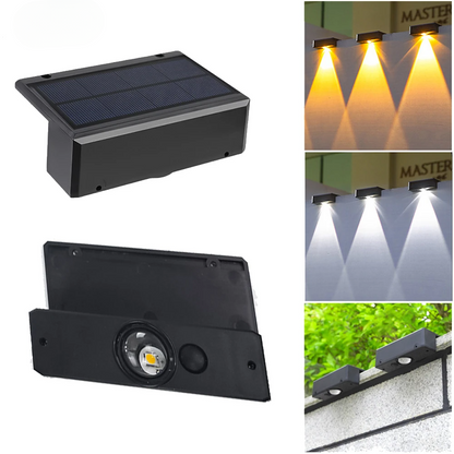 Solar LED Außenwandleuchte IP65 – Modernes Licht für Garten, Terrasse & Hauswand – Warmweiß/Kaltweiß – Solar betrieben