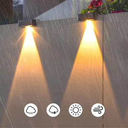 Solar LED Außenwandleuchte IP65 – Modernes Licht für Garten, Terrasse & Hauswand – Warmweiß/Kaltweiß – Solar betrieben