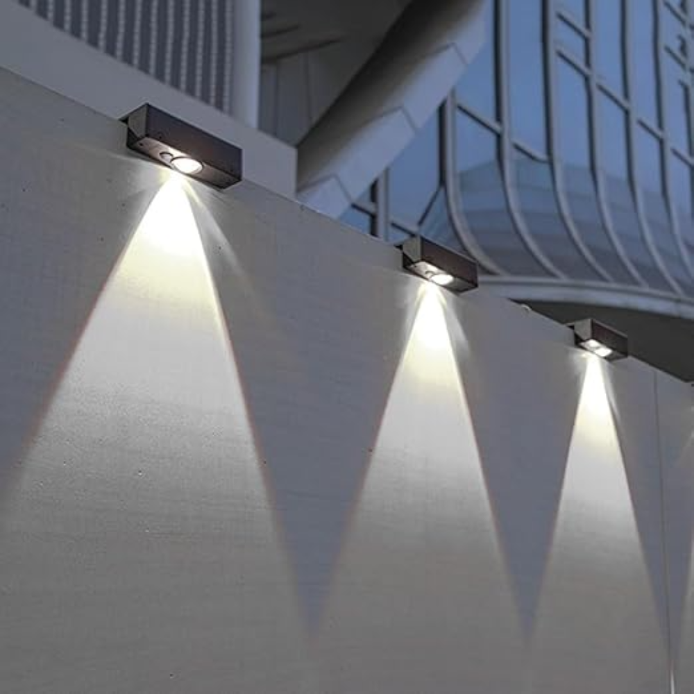 Solar LED Außenwandleuchte IP65 – Modernes Licht für Garten, Terrasse & Hauswand – Warmweiß/Kaltweiß – Solar betrieben