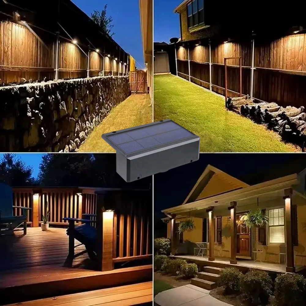 Solar LED Außenwandleuchte IP65 – Modernes Licht für Garten, Terrasse & Hauswand – Warmweiß/Kaltweiß – Solar betrieben