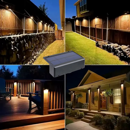 Solar LED Außenwandleuchte IP65 – Modernes Licht für Garten, Terrasse & Hauswand – Warmweiß/Kaltweiß – Solar betrieben