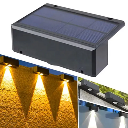 Solar LED Außenwandleuchte IP65 – Modernes Licht für Garten, Terrasse & Hauswand – Warmweiß/Kaltweiß – Solar betrieben