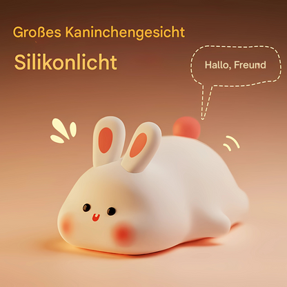 LED Nachtlicht Kinder Hase – Dimmbares Silikon Schlaflicht mit 3 Helligkeitsstufen & Touch-Steuerung