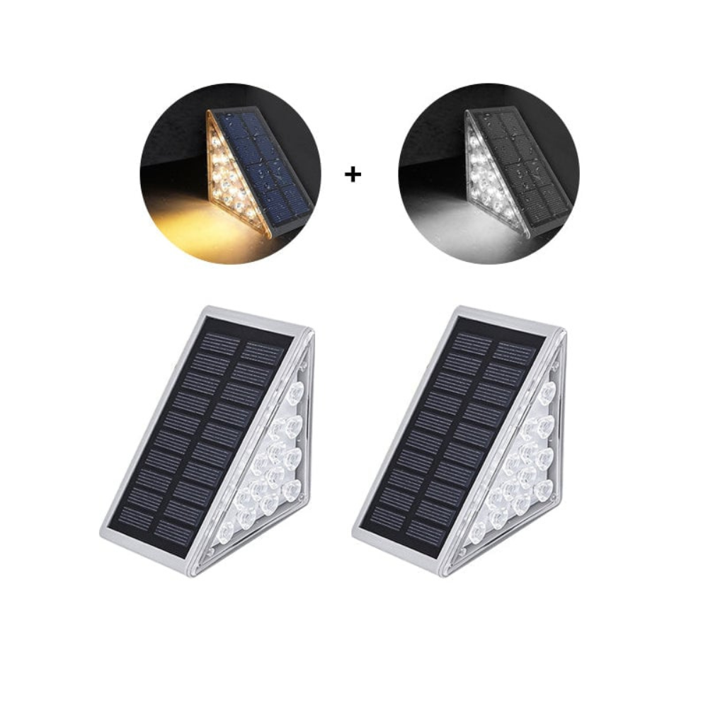 Solar Treppenlicht Außen LED – Wasserdichte Solar Stufenleuchte für Garten, Terrasse & Wege – Automatische Außenbeleuchtung mit Sensor