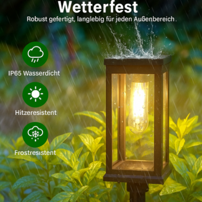 Solar LED Gartenleuchte Außen IP65 – Wetterfeste Solarleuchte für Garten, Terrasse & Wegbeleuchtung