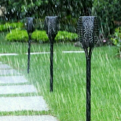 Solar Gartenfackel LED mit Flammen-Effekt | Solarleuchte Außen für Garten & Terrasse | IP65 Wasserdicht Deko Lampe