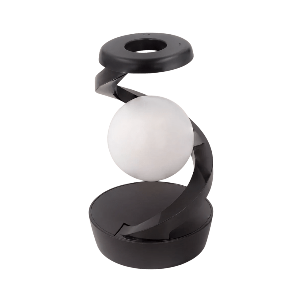 Moderne LED Tischlampe – Spiral Design Lampe in Grau & Weiß für Wohnzimmer & Büro