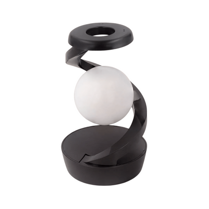 Moderne LED Tischlampe – Spiral Design Lampe in Grau & Weiß für Wohnzimmer & Büro