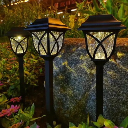 Solar Gartenleuchte LED Warmweiß – Wasserdichte Solar Wegeleuchte mit Erdspieß für Außen | Garten, Terrasse & Wegebeleuchtung