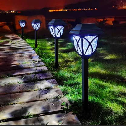 Solar Gartenleuchte LED Warmweiß – Wasserdichte Solar Wegeleuchte mit Erdspieß für Außen | Garten, Terrasse & Wegebeleuchtung