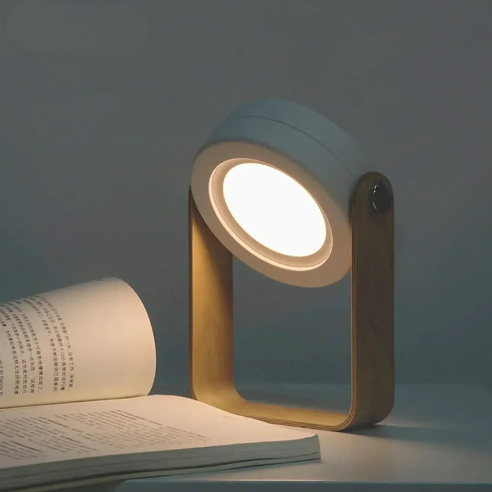 Tragbare LED Design Lampe – dimmbar, warmweiß, faltbares Nachtlicht & Akku – Tischlampe für Wohnzimmer & Schlafzimmer