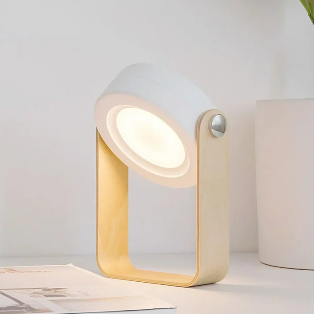 Tragbare LED Design Lampe – dimmbar, warmweiß, faltbares Nachtlicht & Akku – Tischlampe für Wohnzimmer & Schlafzimmer