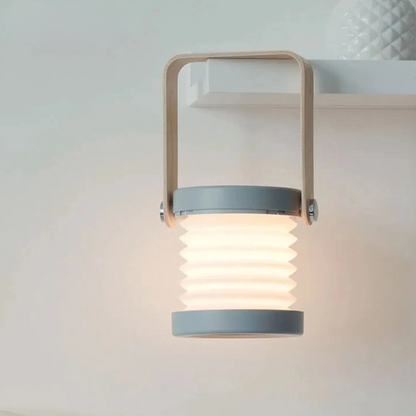 Tragbare LED Design Lampe – dimmbar, warmweiß, faltbares Nachtlicht & Akku – Tischlampe für Wohnzimmer & Schlafzimmer