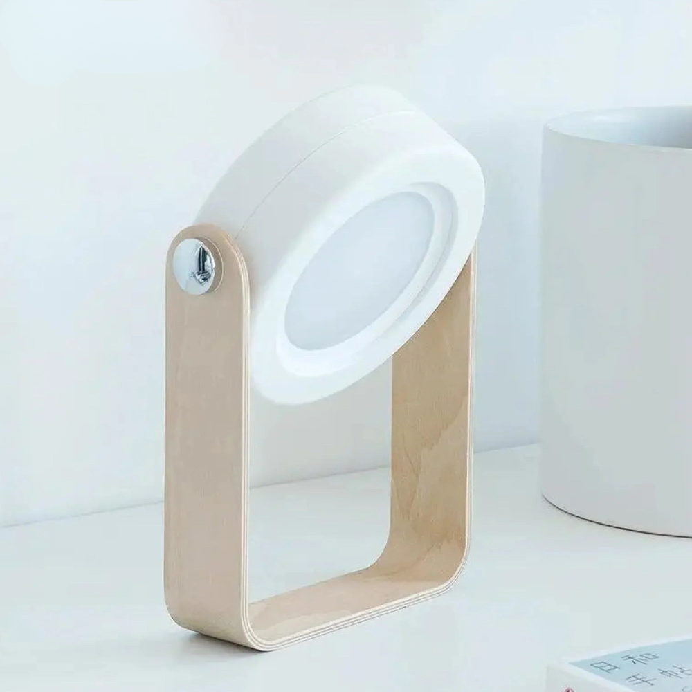 Tragbare LED Design Lampe – dimmbar, warmweiß, faltbares Nachtlicht & Akku – Tischlampe für Wohnzimmer & Schlafzimmer