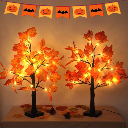 LED Ahornbaum Lampe – Herbst Deko Lichtbaum mit warmweißen LEDs | Deko Baum für Wohnzimmer & Tisch