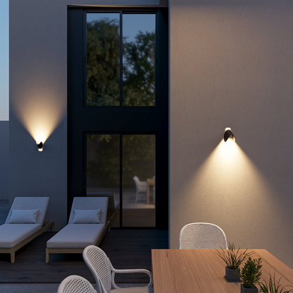 LED Wandlampe Up & Down – moderne Wandleuchte Innen in Schwarz/Weiß, warmweiß, minimalistisch, Wandbeleuchtung für Wohnzimmer, Flur & Schlafzimmer