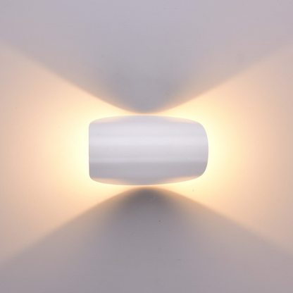 LED Wandlampe Up & Down – moderne Wandleuchte Innen in Schwarz/Weiß, warmweiß, minimalistisch, Wandbeleuchtung für Wohnzimmer, Flur & Schlafzimmer