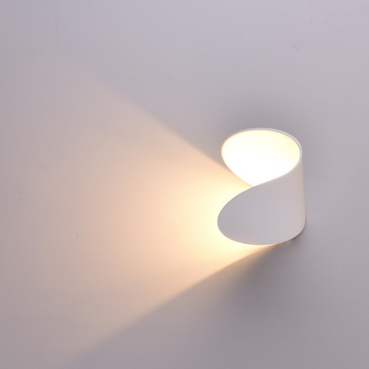 LED Wandlampe Up & Down – moderne Wandleuchte Innen in Schwarz/Weiß, warmweiß, minimalistisch, Wandbeleuchtung für Wohnzimmer, Flur & Schlafzimmer