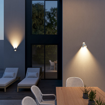 LED Wandlampe Up & Down – moderne Wandleuchte Innen in Schwarz/Weiß, warmweiß, minimalistisch, Wandbeleuchtung für Wohnzimmer, Flur & Schlafzimmer
