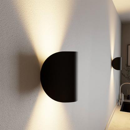 LED Wandlampe Up & Down – moderne Wandleuchte Innen in Schwarz/Weiß, warmweiß, minimalistisch, Wandbeleuchtung für Wohnzimmer, Flur & Schlafzimmer