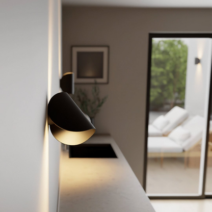 LED Wandlampe Up & Down – moderne Wandleuchte Innen in Schwarz/Weiß, warmweiß, minimalistisch, Wandbeleuchtung für Wohnzimmer, Flur & Schlafzimmer