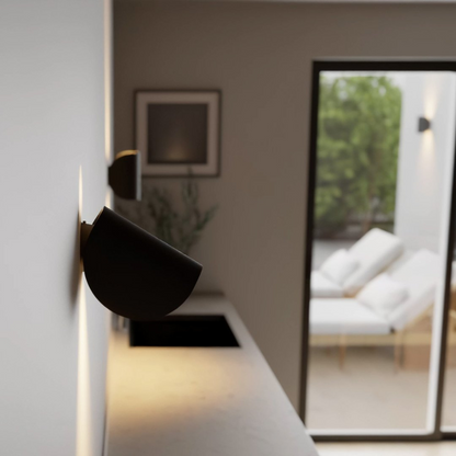 LED Wandlampe Up & Down – moderne Wandleuchte Innen in Schwarz/Weiß, warmweiß, minimalistisch, Wandbeleuchtung für Wohnzimmer, Flur & Schlafzimmer