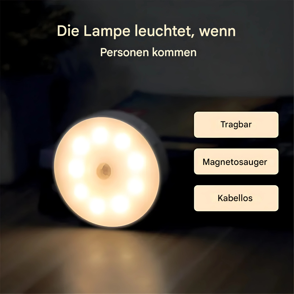 Kabellose LED Deckenleuchte mit Fernbedienung – dimmbar, wiederaufladbar & magnetisch – Innenbeleuchtung/Nachtlicht