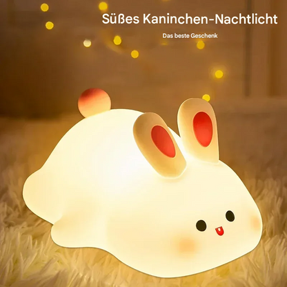 LED Nachtlicht Kinder Hase – Dimmbares Silikon Schlaflicht mit 3 Helligkeitsstufen & Touch-Steuerung