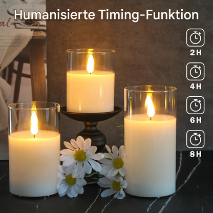 Flammlosen LED Kerzen Set – Realistische Flamme • Deko Stimmungslicht • 3 Varianten erhältlich