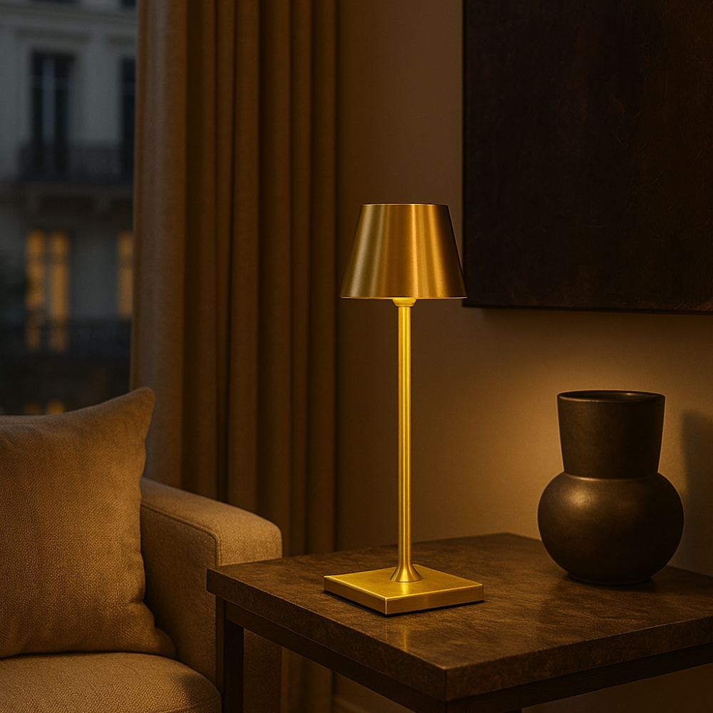 Kabellose LED Akku Tischlampe – Dimmbare Designleuchte für Innen- & Außenbereiche