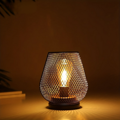 Industrielle Tischlampe aus Metall – Vintage Deko Lampe mit E27 Fassung für Wohnzimmer, Schlafzimmer & Büro