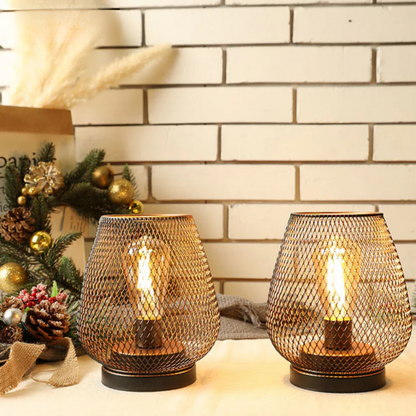 Industrielle Tischlampe aus Metall – Vintage Deko Lampe mit E27 Fassung für Wohnzimmer, Schlafzimmer & Büro