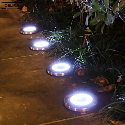 Solar Bodenleuchte LED – Outdoor Gartenbeleuchtung – Wasserdicht Bodenspot – Solar Wegeleuchte für Terrasse/Beet/Weg – Warmweiß & Kaltweiß