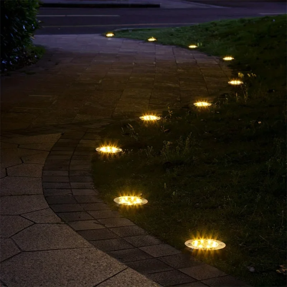 Solar Bodenleuchte LED – Outdoor Gartenbeleuchtung – Wasserdicht Bodenspot – Solar Wegeleuchte für Terrasse/Beet/Weg – Warmweiß & Kaltweiß
