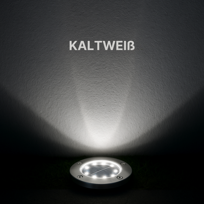 Solar Bodenleuchte LED – Outdoor Gartenbeleuchtung – Wasserdicht Bodenspot – Solar Wegeleuchte für Terrasse/Beet/Weg – Warmweiß & Kaltweiß