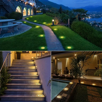 Solar Bodenleuchte LED – Outdoor Gartenbeleuchtung – Wasserdicht Bodenspot – Solar Wegeleuchte für Terrasse/Beet/Weg – Warmweiß & Kaltweiß