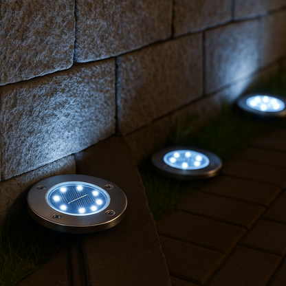 Solar Bodenleuchte LED – Outdoor Gartenbeleuchtung – Wasserdicht Bodenspot – Solar Wegeleuchte für Terrasse/Beet/Weg – Warmweiß & Kaltweiß