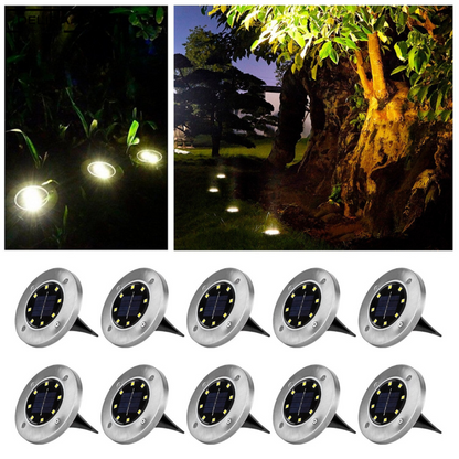 Solar Bodenleuchte LED – Outdoor Gartenbeleuchtung – Wasserdicht Bodenspot – Solar Wegeleuchte für Terrasse/Beet/Weg – Warmweiß & Kaltweiß